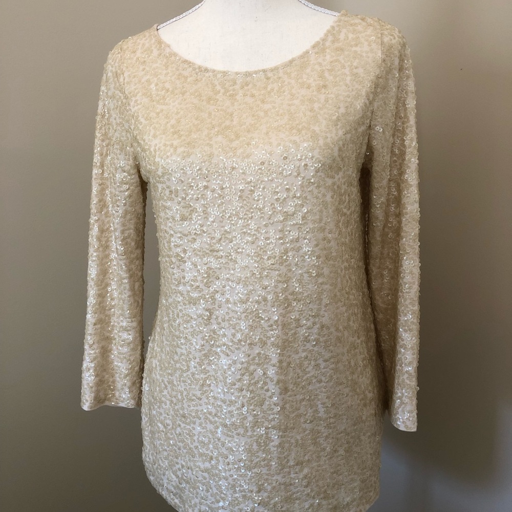 J Crew Sequined Top, Size S/ Fonal Price